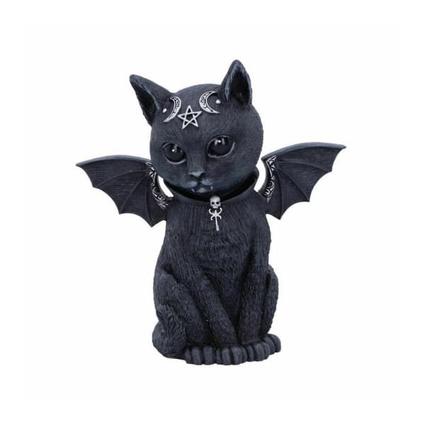 Polyresin Vingad Ockult Katt 10X10X5.5cm