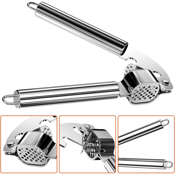 Garlic Press, Stainless Steel Garlic Press, Practical Kitchen Gad