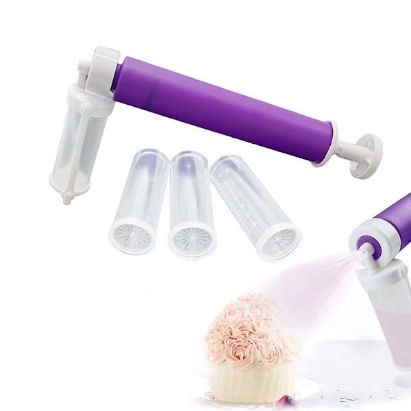 Manuell Airbrush for Kaker, Glitter Dekorasjonsverktøy, for Dekorering av Kaker, Cupcakes og Desserter, Hjemmebaking