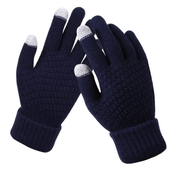 2 par kvinners vinter touchscreen hansker varme fleece fôret strikkede
