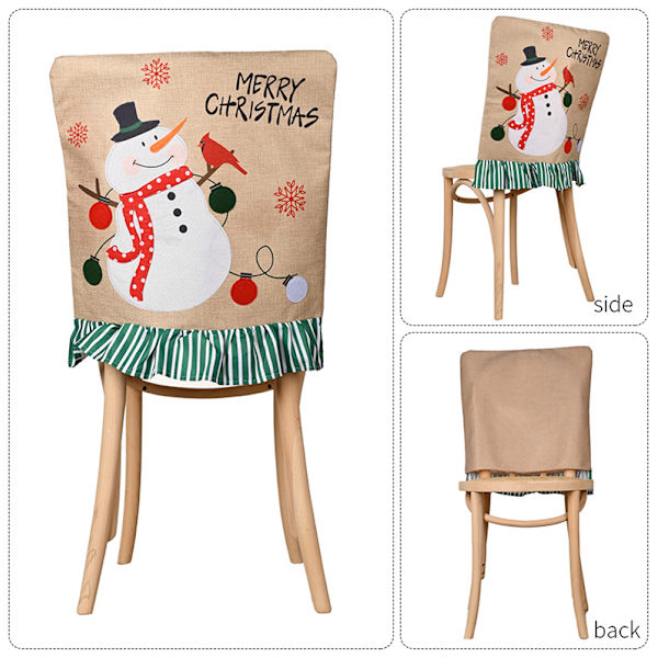 2-pack jultomte stolsöverdrag, stolsryggöverdrag, jul