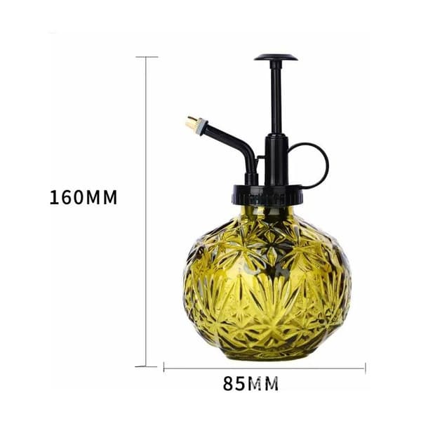 200 ml glaskanna med plasttopp pump för små växter I
