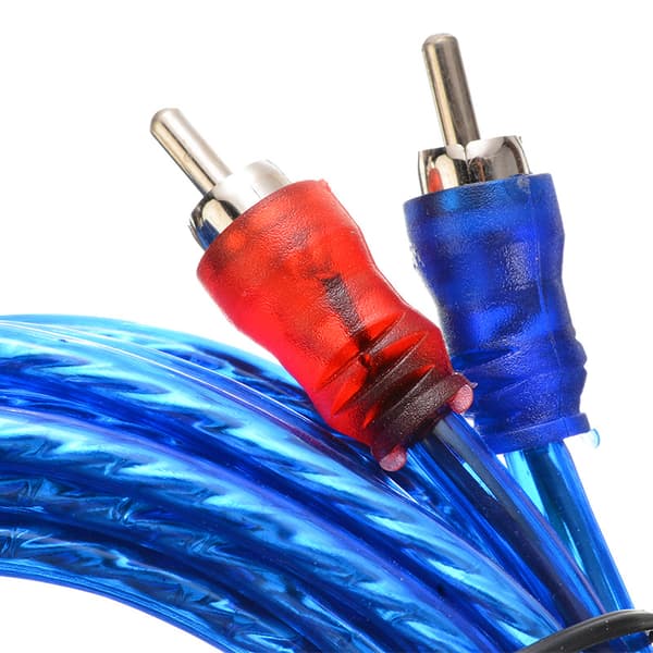 Bilforsterker ledningssett lyd subwoofer AMP RCA strømkabel AGU