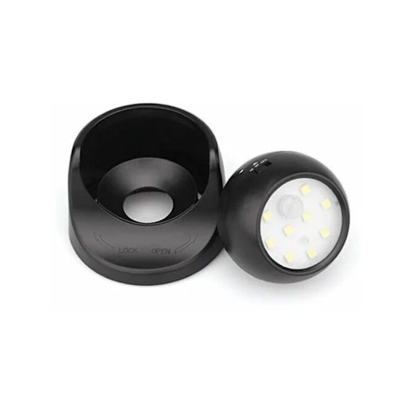 Trådlös LED-strålkastare med rörelsesensor för inomhus/utomhus - Batteridriven - Svart