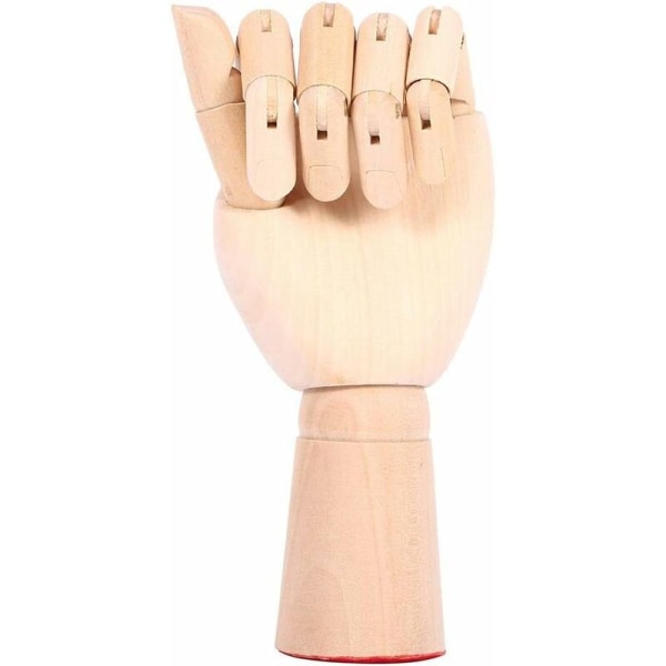 7 tum trähandmodell, ledad rörlig ledad mjuka fingrar handdocka för skissning ritning hemmakontor skrivbord barnleksaker present