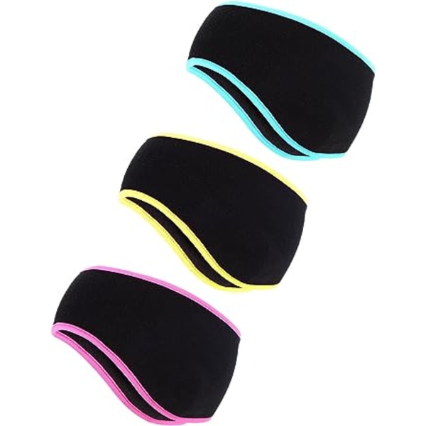 3 st Ear Warmer Pannband Vinter Pannband Fleece Pannband för