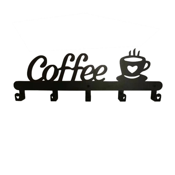 Seinään kiinnitettävä kahvikuppiteline (4 koukkua), keittiö tai kahvibaari D