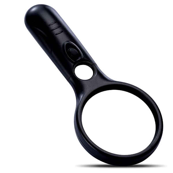 Oplyst forstørrelsesglas med 3 LED'er, 3x forstørrelseslinser 45x - 75mm læseforstørrelsesglas med lys til læsning, inspektion, hobby, urmager,