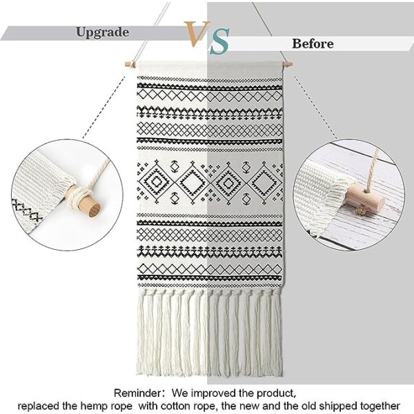 Bohemian Style Aztec Macrame Vegg Håndlaget Banner