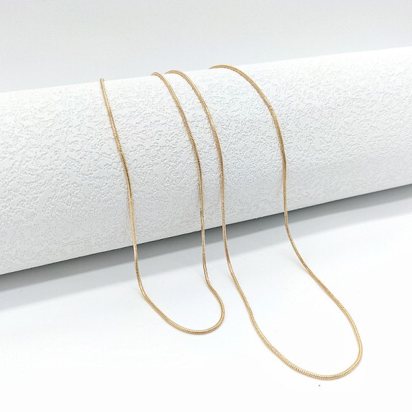 Bohemia Simple Minimalist Choker halsband Snyggt dubbellager Golden Snake Chain