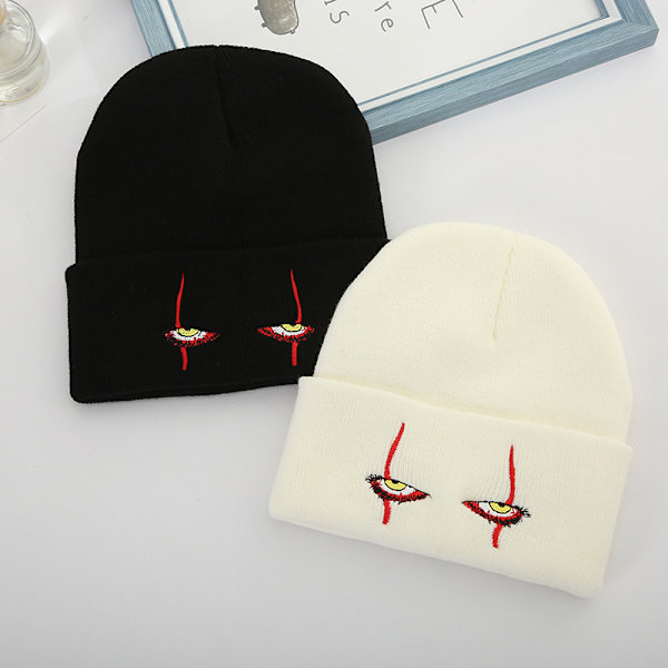 2-pack unisex vintermössa för barn, stickad rolig mössa S