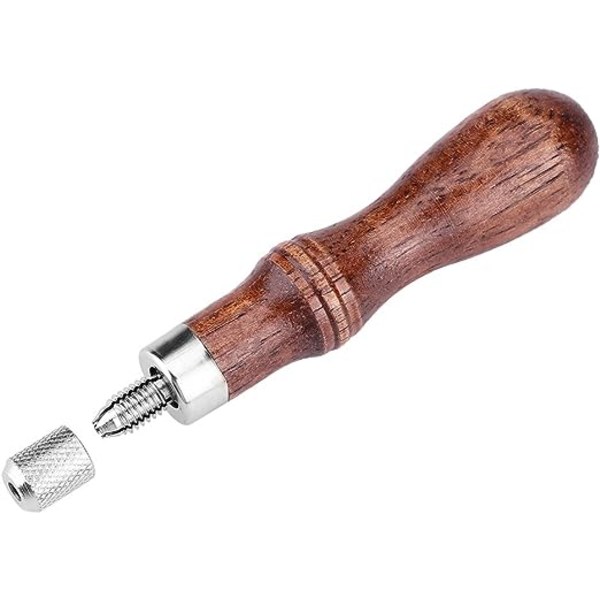 4 in 1 puinen kahva nahka ompelu neula ompelu DIY nahkatyöt H