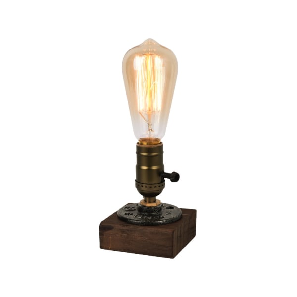 Industriel skrivebordslampe, lille retro-senglampe med tænd/sluk-knap