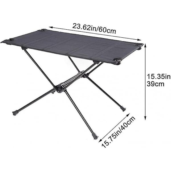 Hopfällbart bord för utomhusbruk, bärbart hårt campingbord med bärväska för utomhusbruk, vandring, fiske