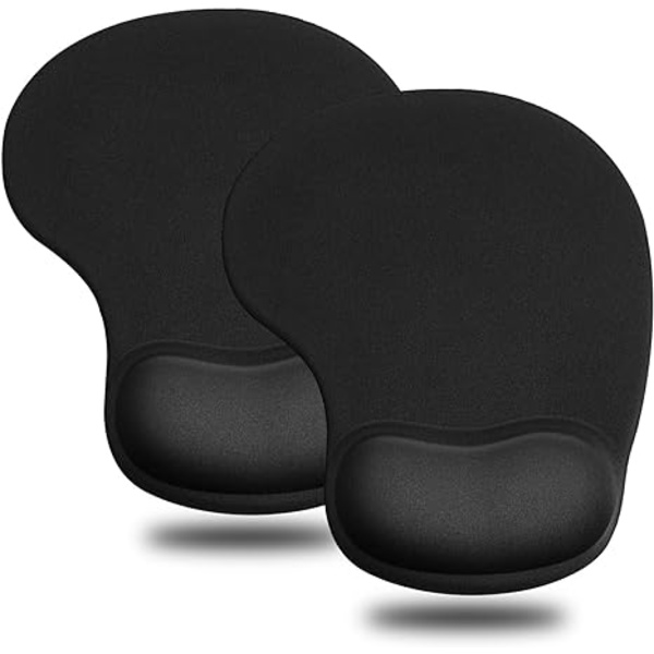 Musematte, 2-pak Ergonomisk musematte med komfortabel gel håndleddsstøtte