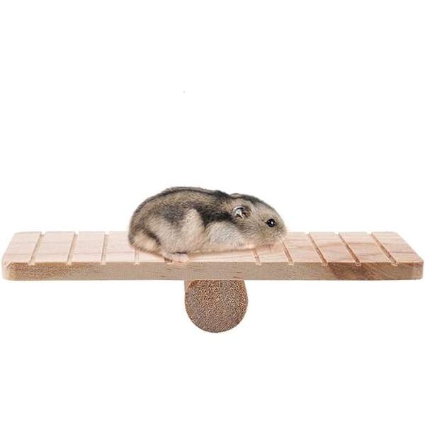 Træ vippe hamster legetøj lille dyr legehus bur tygge legetøj