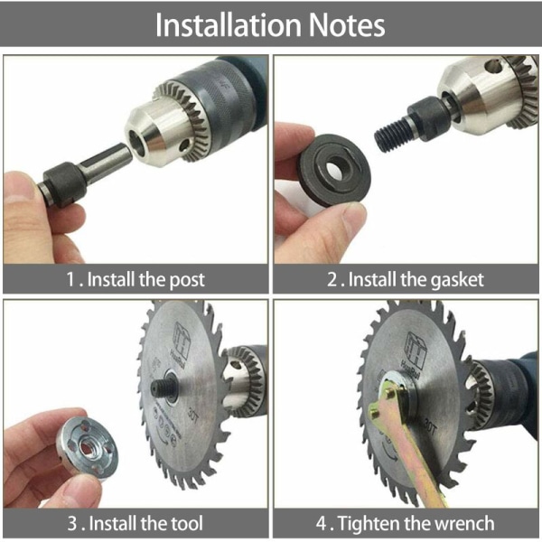 10mm bor 3/8\" chuck adapter skiveholder for vinkelsliper 2 3 i 1 skiftenøkkelsett