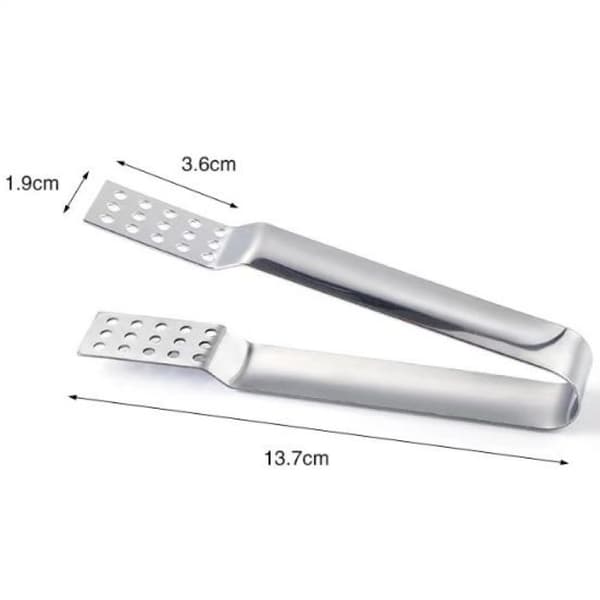 Pieces Te-poseklemmer i rustfrit stål, te-poseholder i rustfrit stål, klemmeværktøj til te-poser, løse blade, isterninger (sølv)