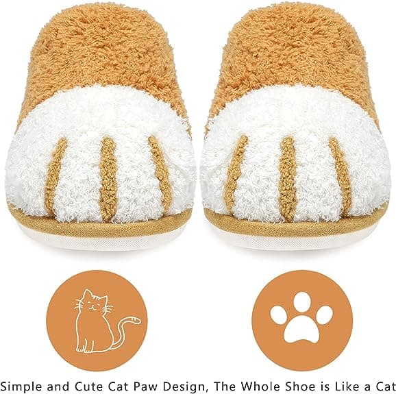 Søte dyreslippers for kvinner - Vintervarme hjemmesko med memory foam