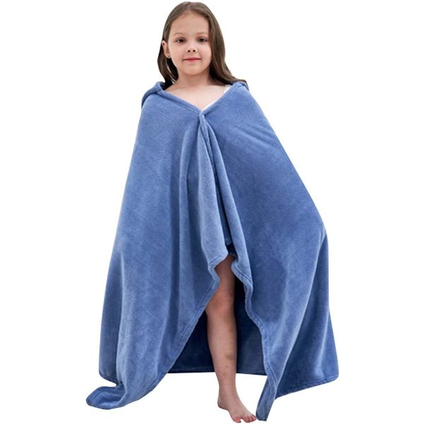 Mjuk barnponcho i korallfleece