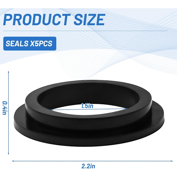 Intex Pool Ersättnings-O-ringar - Gummi - För Intex Sandpump 26323CA, 26323EH, 26331CA, 26331EH, 26337EH Svart