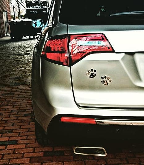 3D Chrome Koiran tassunjäljen tarra Auto Auton Embleemi Tarra D