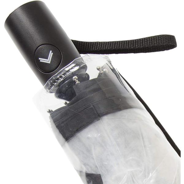 Hopfällbart transparent paraply för kvinnor