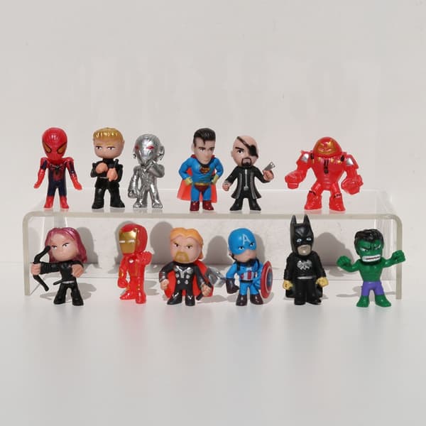 12 stk/sæt marvel avenger superhelt legetøjsmodel mini figur højdepunkt