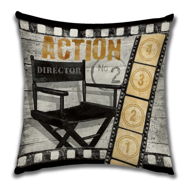 Putetrekk med vintage kinoplakat - Kinoteater 18 x 18 tommer (Popcorn Cinema)