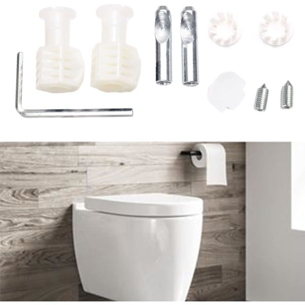 2-pack Vit Väggmonterade Toalettskruvkit