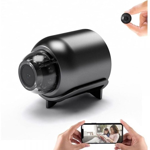 Indendørs Overvågningskamera, 1920x1080P Mini 140° Vidvinkel Wifi Kamera, Nanny Cam til Hjemmesikkerhed Spy Kamera med Bevægelsesdetektion, Alarmoptagelse
