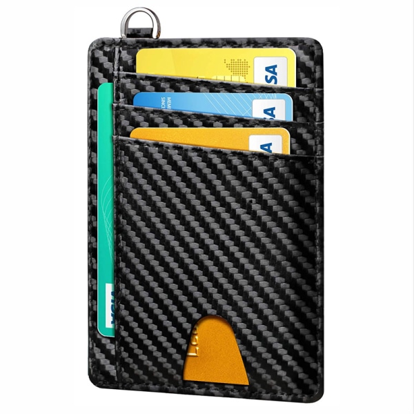 Smal minimalistisk plånbok, plånböcker för framfickan, RFID-blockering, Cred