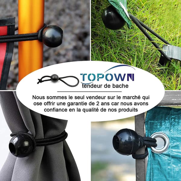 40 stk presenning bungee ball bungee bungee elastisk gummibunji-snøre