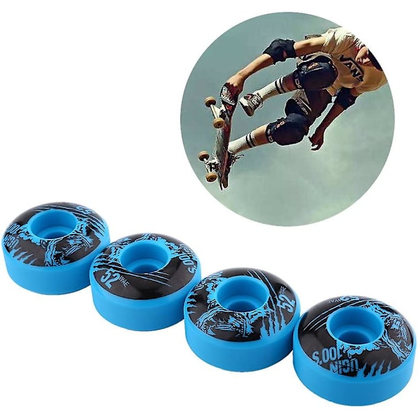 4 stk. hjul, holdbare blå Classic Series højtydende skateboard