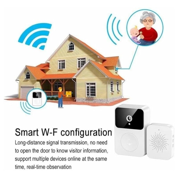 Trådløs dørklokkeforbindelse Overvågningskamera, Wifi Smart Came
