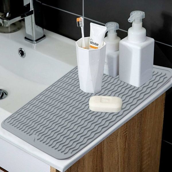 1 st Dish Drying Mat i silikon, diskställ för diskho, för kök