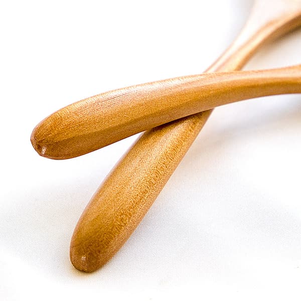 1 Set Träbestick Mini Japansk Stil Bärbar Sked Gaffel Flatware