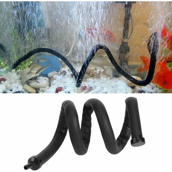 Akvarium luftboblelist plast sammenleggbar veggluftdiffusor fisktank luftsten boble oksygenutgivelse diffusorstang (60 cm)