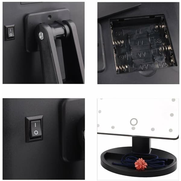 Lighted Mirror, 10X forstørrende LED Makeup Mirror, LED Mirror, USB