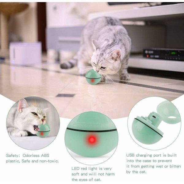Interaktive leketøy for katter - Ball med automatisk USB-lading