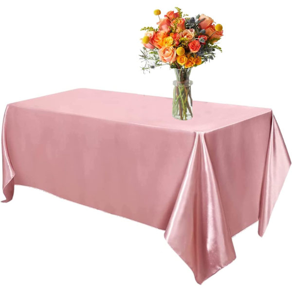 Satengduker for rektangulære bord 102 x 58 tommer Overlay Sati