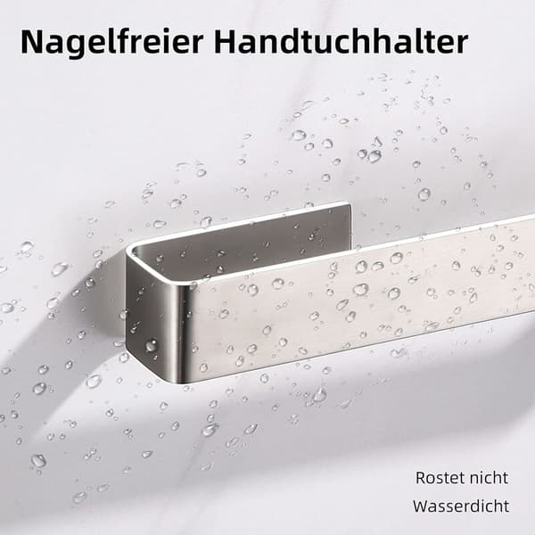 Badhåndkleholder uten boring Rustfritt stål Lim T
