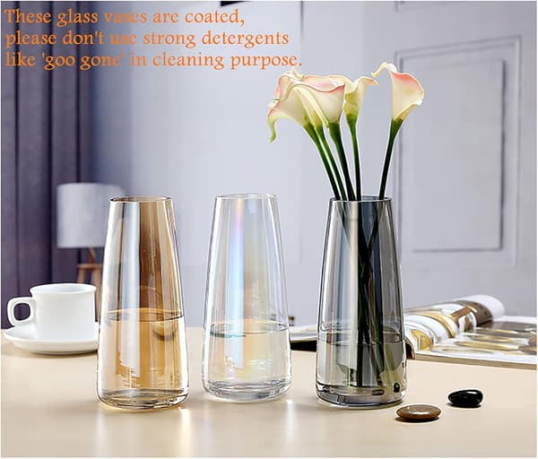 Ins modern iriserande glasvas Crystal Clear glasvas för