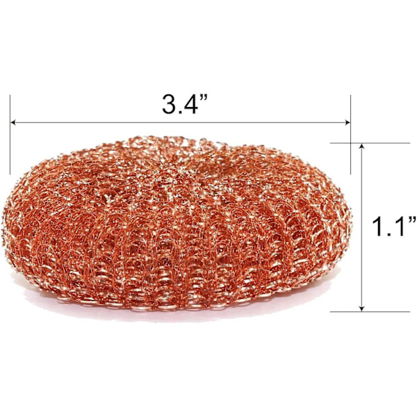 Rustfrit stålskrubbe - Pakke med 10, diameter 8,5 cm
