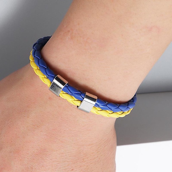 Armbånd Blå Gult Armbånd Ukrainsk Flaggfarge Armbånd Smykke