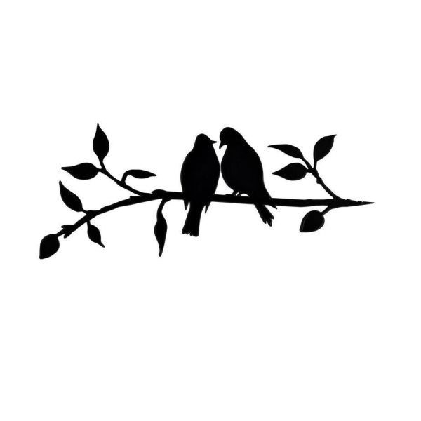 Have Love Bird Tree Branch Ornamenter i smedejern til haven