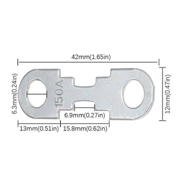 10 stk 150A 32V Høystrøms Sikringsstrimler Bilsikringer For Bil Audio Sikringsholder