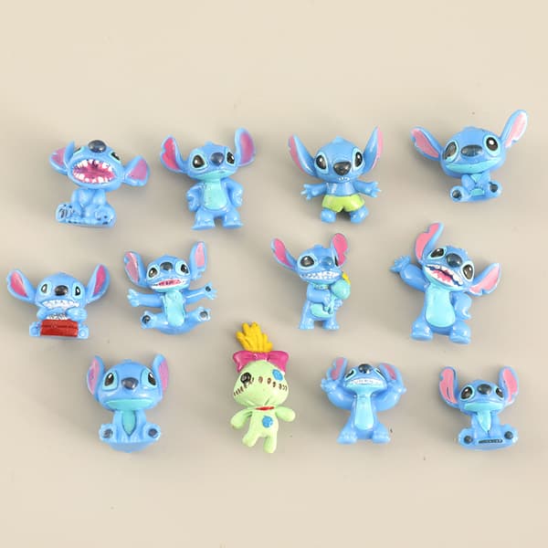 12 håndlagde tegneseriefigurer