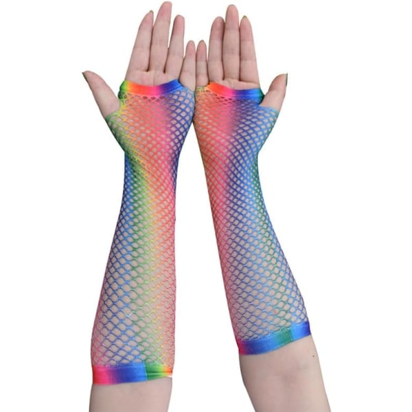 Neon Fishnet Hansker Neon Fishnet Fingerless Hansker Sexy Vakre