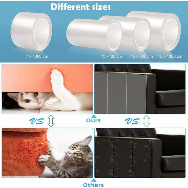 Beskyttelse Sofa Kat Anti Klo Sticker Transparent Sticker Rulle af